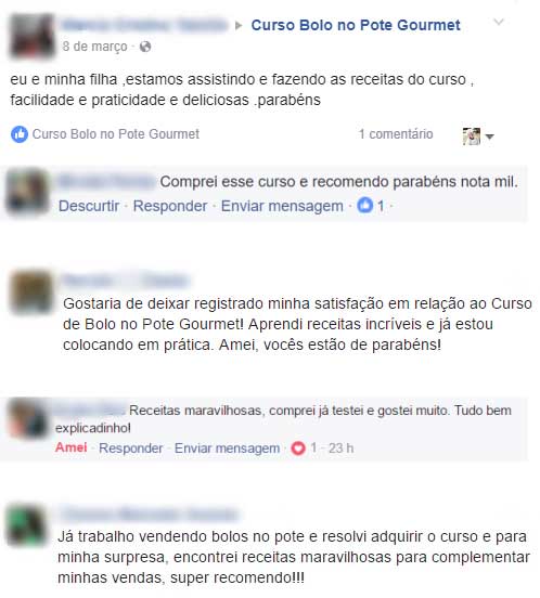 Comentários Facebook Bolo no Pote Comentários Facebook Bolo no Pote